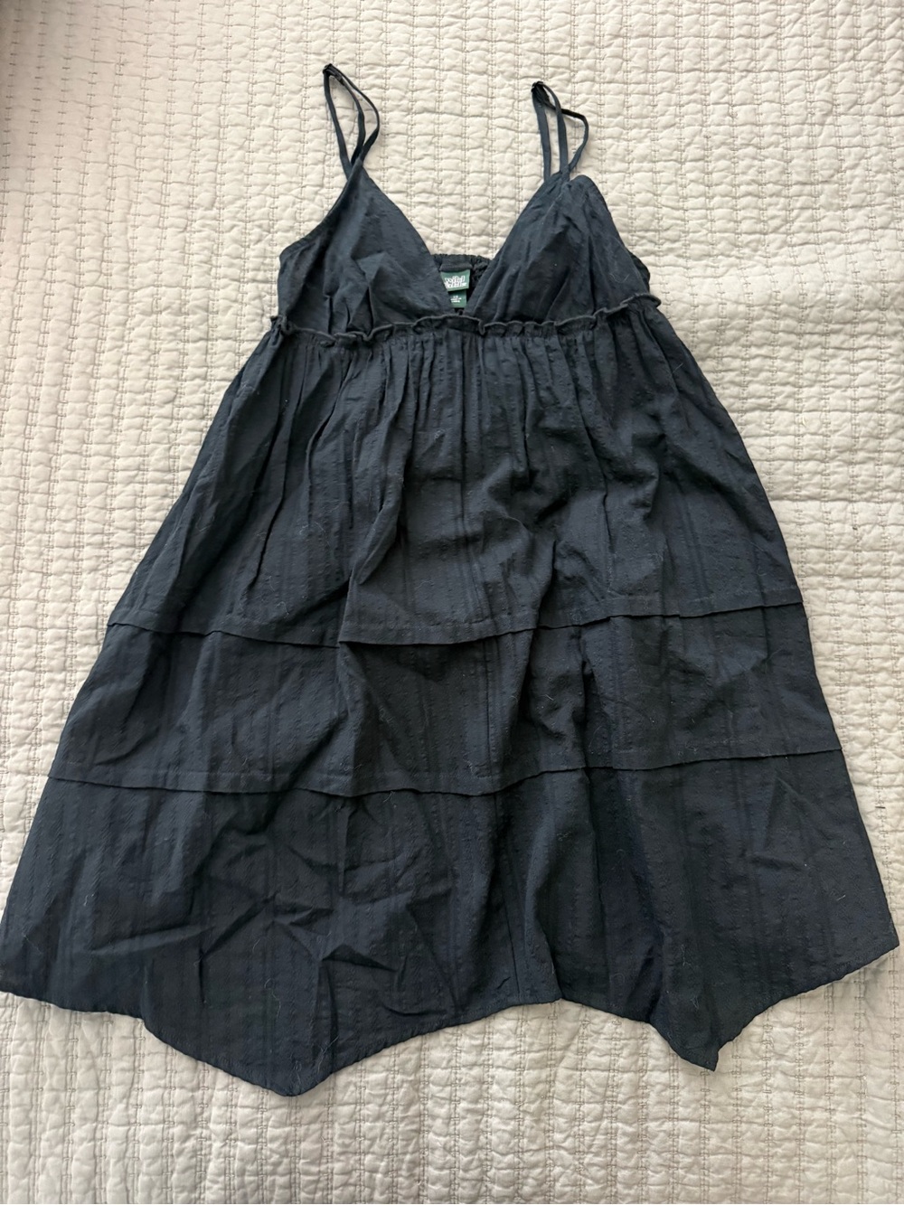Wild Fable  Black Tiered Spaghetti-Strap Dress